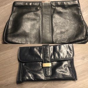 Vintage leather clutches